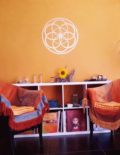 Dorure sur mur en couleur