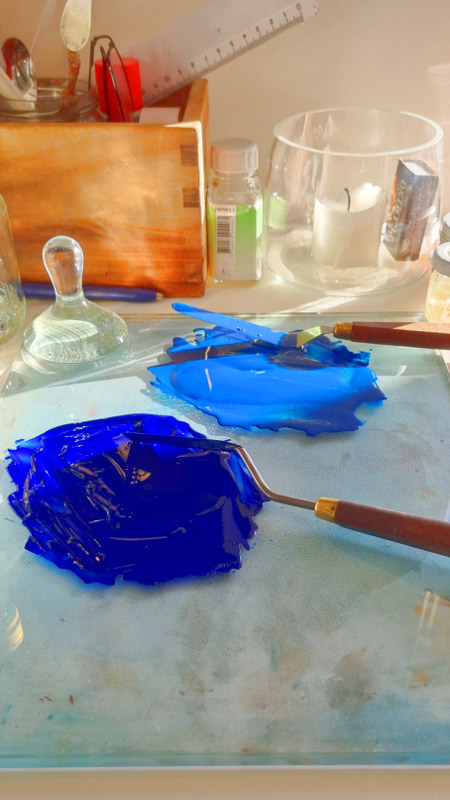 Esther Maurer, peinture à l'huile et pigments